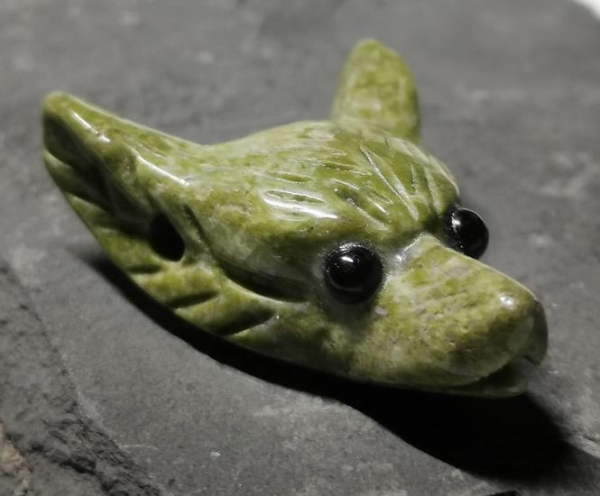 Unakit Wolfskopf Anhänger